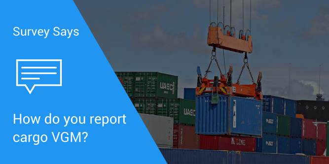 How you can report cargo VGM