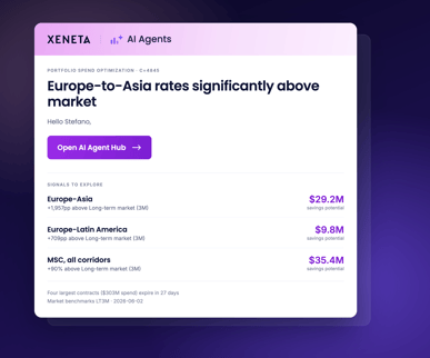 Xeneta's Chief Product Officer Fabio Brocca on six months of new AI, ocean, and air freight intelligence, plus a preview of what's launching at the Xeneta Summit in Munich.