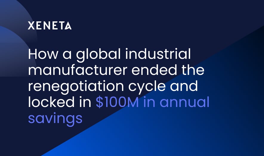 How a global industrial manufacturer ended the renegotiation cycle and locked in $100M in annual savings