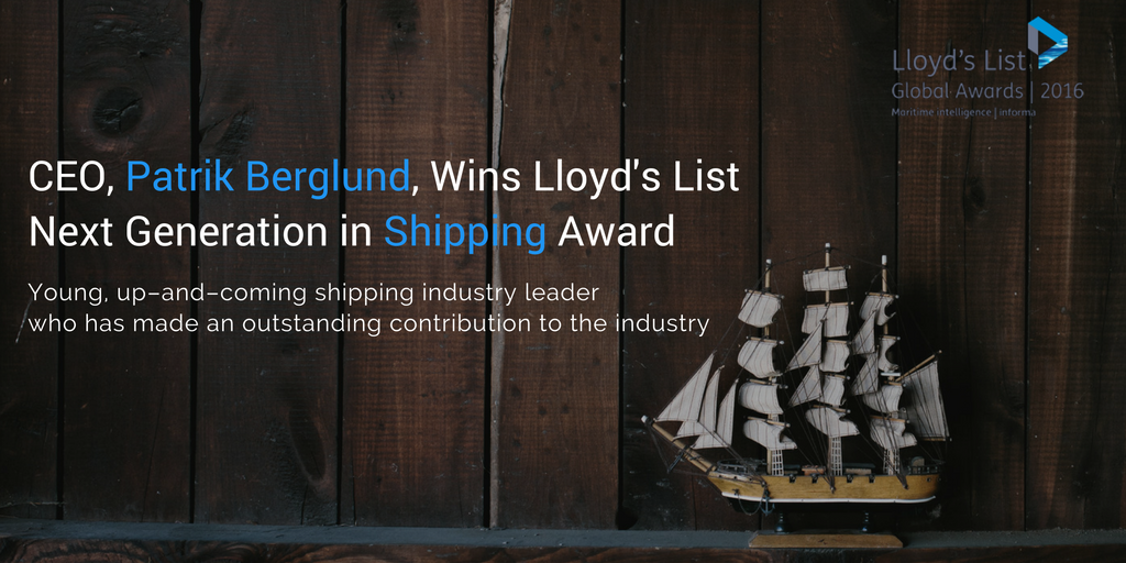 Xeneta CEO wins Lloyd's List Next Generation Shipping Award
