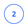 number 2 icon blue